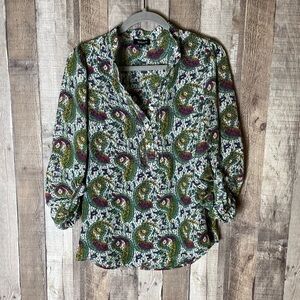Tolani Silk Paisley Blouse